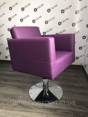 Кресло на гидравлике для парикмахера салона красоты Berlin Парикмахерское кресло VM818 Диск хром