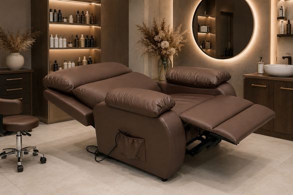 Профессиональное электрическое кресло-реклайнер Lux Comfort (2 мотора) для салонов красоты и beauty-кабинетов
