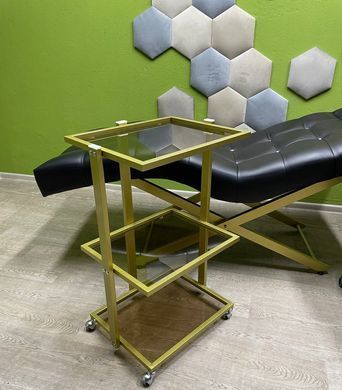 Набір 3-в-1 Меблі лешмейкера зі стразами: Кушетка анатомічна + візок + стілець для татуажу вій
