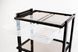 Косметологическая тележка стеклянная для мастеров салонов столики стеклянные с лотками тележки чёрные LV-S2-2I