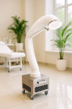 Профессиональная вытяжка FUSION PLUS PREMIUM с LED-подсветкой и гибкой гофрой для мастера маникюра и педикюра