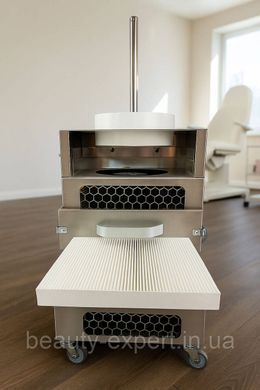 Професійна витяжка FUSION PLUS PREMIUM з LED-підсвічуванням та гнучкою гофрою для майстра манікюру та педикюру