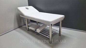 Стационарный массажный стол 2-х секционный ширина 77 см нагрузка 350 кг KR-75_ST усиленная массажная кушетка