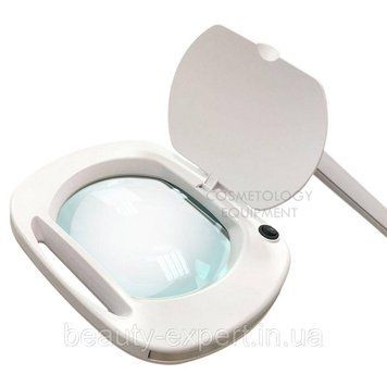 Лампа лупа на струбцині з LED-підсвіткою (холодне світло) 6030 Led (3 діоптрії 12W) для косметології