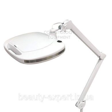 Лампа лупа на струбцині з LED-підсвіткою (холодне світло) 6030 Led (3 діоптрії 12W) для косметології