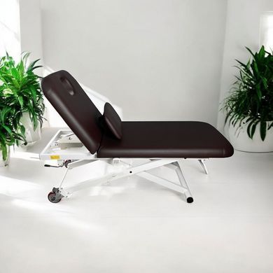 Кушетка для масажу з регулюванням висоти Style 2210A brown Масажний електричний стіл двосекційний