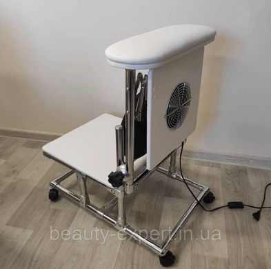 TERTIO 2в1 компактная подставка для педикюра&nbsp;с полочкой для уф лампы + педикюрная вытяжка с мешочком