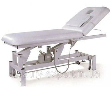 Масажний стіл кушетка на электромотре білого кольору DM-268A з отвором для обличчя