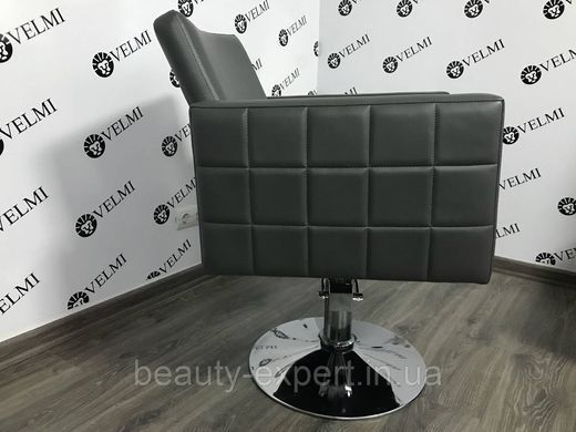 Крісло для клієнта перукарського салону краси/ перукарське крісло на гідравліці Dioni VM809 Диск хром