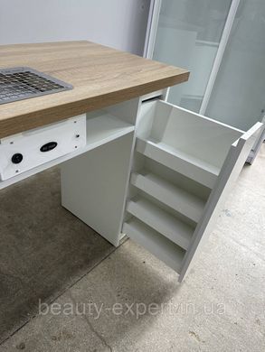 Двойной маникюрный стол с карго СМ500-07 стол мастера в маникюрный кабинет