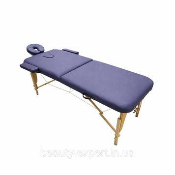 Деревянный массажный стол АСПЕКТ складная кушетка для салонов и SPA&nbsp;185&times;70&times;62-87 (фиолетовая)