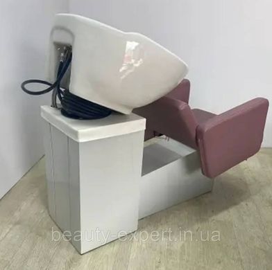 Перукарська мийка з кріслом Чип ФЛАЙ крісло-мийка в салон краси меблі для перукарень у рожевому кольорі