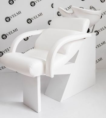 Парикмахерская мойка Shelley One White мойка парикмахерская на белом основании с креслом VM2020