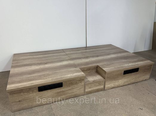 Подіум ПОД-04а для педикюрного реклайнера подвійний подіум з розетками навантаження 250+кг