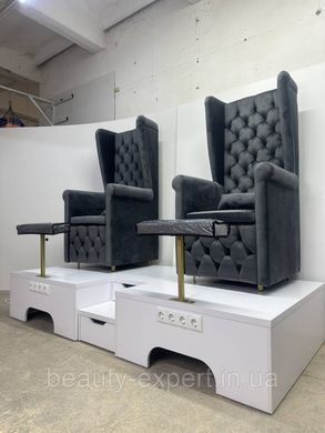 Подіум подвійний під крісла для педикюру ПОД-05 подіуми з ящиками та розетками