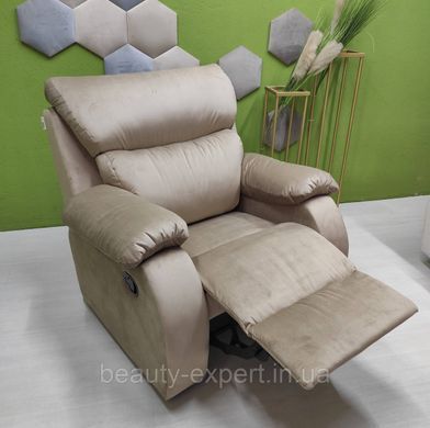 Раскладное кресло реклайнер COMFORT велюр для педикюра с механической регулировкой