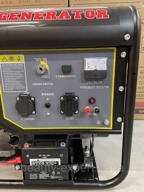 Бензиновый газовый генератор 5-5,5 КВт 1 фазный TANTA H6500 генераторы с медной обмоткой