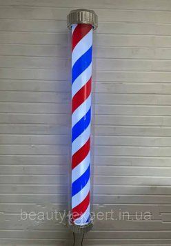 Барбер пул с лампой BARBER POLE вывеска для парикмахерской фонарь Barbershop