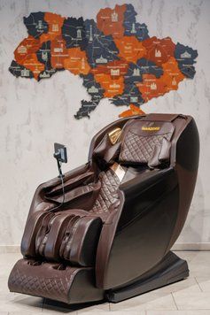 Массажное кресло Manzoku Line Black с Zero Gravity и подогревом для снятия напряжения и глубокого расслабления