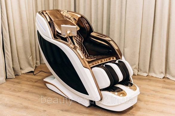 Крісло масажне для ваги до 150кг XZERO LX85 Luxury+ White з функцією 3D масажної каретки, на зріст до 200см