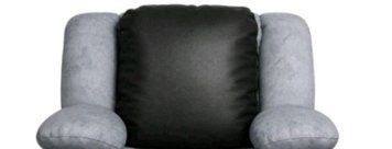 Подушка для спины овальная 75&times;55 см из кожзама для кресел-реклайнеров КТ_mini Premium