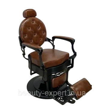 Професійне перукарське крісло для барбершопу Midnight Monarch Vintage Black&Brown (гідравліка)