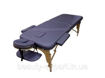 Двухсекционный массажный стол складной ASPECT cream (светло-бежевый) (PVC) Фиолетовый