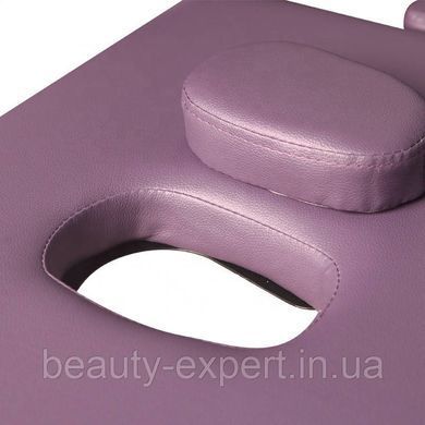 Двухсекционный массажный стол складной ASPECT cream (светло-бежевый) (PVC) Фиолетовый