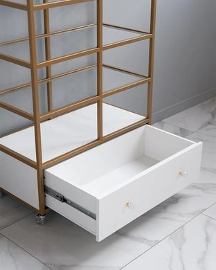 Стеллаж LOFT парикмахерский в салон красоты VM66 ЛОФТ витрина парикмахерская косметологическая Avrora