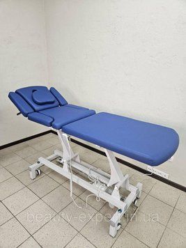 Стаціонарна кушетка масажна реабілітаційна електро 2 МОТОРА СИНІЙ колір S805 стіл для масажу реабілітації
