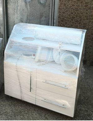 Потужна витяжка-пилосос для підлоги з педикюрною функціональною тумбою UNIVERSAL +LED-підсвічування